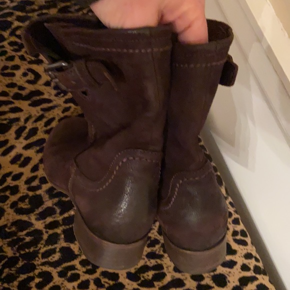 Prada Oiled Leather Flat Bootie VGC 36.5 - Picture 6 of 10